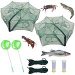 1/2 Pcs Fishing Bait Trap Foldable Crab Crayfish Fish Minnow Crawdad Shrimp Net Cast Portable