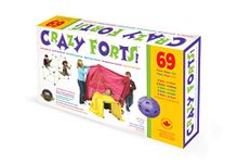 Crazy Forts Standard edition, Purple, 69 pieces, Fort Building Kit for Kids, Indoor or Outdoor STEM Playhouse Construction Toy