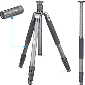 Carbon Fiber Tripod-INNOREL RT75C Without Ballhead Super Professional Tripod Monopod Heavy Duty Compact Stand Support for Digital DSLR Camera Travel