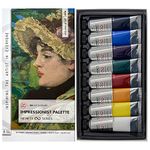 Professional Oil Paint Set for Artists - 8 x 50ml Big Tubes - Non-Toxic Artist Oil Paints. Lightfast Oil Colours with High Pigmentation, Creamy Texture - Impressionist Palette by ZenART