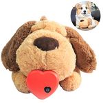 N/Y Puppy Behavioral Aid Doll, Dog Plush Toy Heart Beat Soothing Snuggle Plush Doll Sleeping for Dogs Cats (puppy)