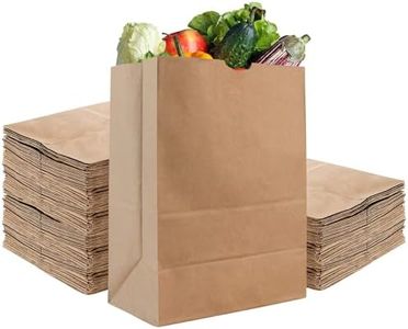 Stock Your Home 52 Lb Kraft Brown Paper Bags (100 Count) - Kraft Brown Paper Grocery Bags Bulk - Large Paper Bags for Grocery Shopping