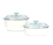 Corningware StoveTop Pyroceram Just White Casserole Set of 4 CorningWare