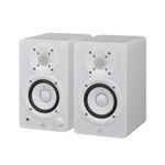 Yamaha HS3 Studio Monitors – Active Speakers, Pair of Compact 2-Way Powered Speakers, Bass-Reflex 3.5" 52W, Flat Frequency Response, Advanced Room Control, Music Production and Video Editing - White