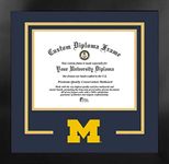 Campus Images NCAA Michigan Wolverines Unisex Spirit Diploma Manhattan Black Frame with Bonus Lithograph, Black, One Size