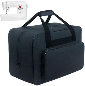 Haroranax Sewing Machine Carrying Case with Padded Handles, Suitable for Most Standard Household Sewing Machines Compatible with Singer, Brother, Janome - Black