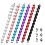 StylusHome Stylus Pens for Touch Screens (6 Pcs), Sensitivity Capacitive Stylus Fiber Tips Touch Screen Pen with 6 Extra Replaceable Tips for for iPad iPhone Tablets All Universal Touch Devices