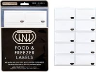 100x Blank Fridge, Freezer Labels Easy Peel Off – Frozen Food Labels Stickers, Premium Quality, Easy to Write Matt Surface, Perfect Size (7x4cm) Leaves No Sticky Residue After Use by What’N’When