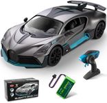 MIEBELY Bugatti Remote Control Car – 1/16 Scale RC Car for Children and Adults – Realistic Bugatti Divo Car with Lights – Detachable Steering Ring for Left and Right-Handed – Max Speed 12km/h Toy Car