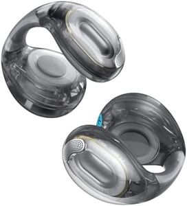 soundcore C40i by Anker, Open-Ear Earbuds, Clip-On Headphones, Flexible Joint Design, Button Controls, Lightweight Comfort, Stable Fit with Attachable Ear Grips, Expansive Drivers for Clear Sound