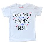 baby wish Mummy T-Shirt for Boy’s and Girl’s T-Shirt Toddler Boys Summer T-Shirts Half Sleeve Top Kids Clothes Baby Boy T-Shirts Daddy and Mummy are Best