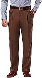 Haggar Mynx Pantalon habillé en Gabardine avec Taille Extensible dissimulée, chêne, 42 W/ 32 L