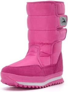 DADAWEN Women's Waterproof Frosty Snow Boot Rose Red US Size 10