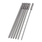 Eyech 6Pcs Long Phillips Head Screwdriver Bit Magnetic Cross Head Screwdriver Bit Cross Bit -5.9 inch