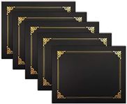 25 Pack Black Certificate Holders, 