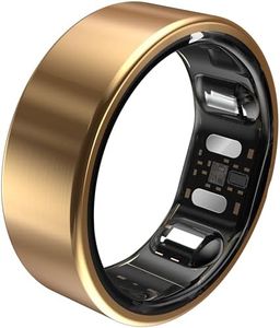 QALO QRNT Slim Smart Ring – Snug Fit – Size Up – Water-Resistant Titanium Fitness Tracker, Tracking for Sleep, Steps, HRV, Women’s Health, No Subscription Fee, iOS & Android Compatible (Gold, 11)