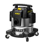 DEWALT 5 Gallon Stainless Steel Wet/Dry Vac, 4 Peak HP Horsepower Shop Vacuum Cleaner, DXV05S, Silver