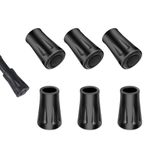 6 PCS Walking Stick Caps, Replacement Rubber Tips, Trekking Pole Tip Protectors Fits Most Hiking Sticks, Trekking Poles, Walking Canes