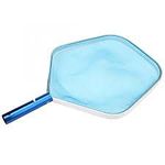 Helix Swimming Pool Blue Plastic Leaf Rake Mesh Net Skimmer Clean Shallow Water Leaves Net Cleaning Swimming Pool Tool Pond Dredge Leaf Skimmer Net with Aluminium Frame