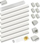 Mxclimate 3in 25ft PVC Line Set Cover Kit for Mini Split and Central Air Conditioners,AC Heat Pump Systems,Decorative Tubing Pipe Covers.