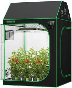 VIVOSUN R446 4x4 Grow Tent, 48"x48"x72" Roof Cube Tent with Observation Window and Floor Tray for Hydroponics Indoor Plant for VS4000/VSF4300