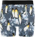 JHKKU Men's Boxer Briefs Comfort Stretch Emperor Penguin Underwear 4" Modern Fit Low Rise with Fly, X-Large