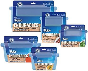 Ziploc Endurables Pouch and Containers Variety Pack, Reusable Silicone Bags and Food Storage Meal Prep Containers for Freezer, Oven, and Microwave, Dishwasher Safe