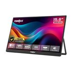 FRONTECH 15.6" Portable LED Monitor, Full HD IPS, Dual Type-C & Mini HDMI, Built-in Speakers, 180° Stand, Works with Laptop/PS5/Switch/Phone, 1-Year Warranty (MON-0023)