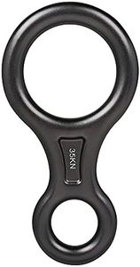 ANCLLO 35KN Figure 8 Descending Rescue Figure 8 Abseiling Gear Device Aviation Aluminium Rigging Plate for Climbing Securing and Rappelling - Black