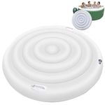 Inflatable Hot Tub Cover, 57'' Insulated Hot Tub Cover Windproof ＆ Rain-Proof, Round Hot Tub Cover with Handles, Energy Saving Spa Covers for Hot Tub Protector Lid