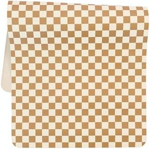 Ava + Oliver Vegan Leather Baby Changing Mat (16 X 30 in) - Multipurpose Wipeable and Portable Diaper Changing Pad - Foldable for Travel (Mocha Checker)