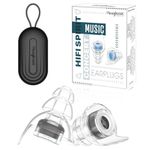 Hearprotek Hi-Fi Spirit Concert Ear Plugs, Reusable High Fidelity Calmer Earplugs for Ear Protection, Noise Reduction, Musician, Misophonia, Rave, Motorcycles, Airplane, Travel (Medium)