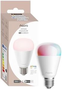 Aqara T2 E27 Thread/Zigbee LED Bulb, White Tunable (2000K-9000K), RGB with 16 Million Colors, Equivalent to 75W, Matter, Supports HomeKit, Alexa, Google Home