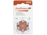 60 x Size 312 ZeniPower Hearing Aid Batteries