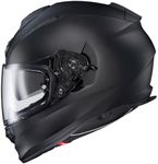 ScorpionEXO Ryzer Full Face Motorcycle Helmet with Pinlock Ready Shield and Bluetooth Ready Speaker Pockets DOT ECE Approved Solid (Matte Black - Large)