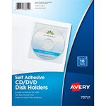 Avery Self-Adhesive CD/DVD/Zip Pockets, Pack of 10 (73721)