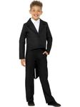 Smiffys Tailcoat, Black , Boys Fancy Dress, Child Dress Up Costumes