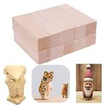 TSKDKIT 20 Pcs Whittling and Carving Wood Blocks Unfinished Wood Blocks Basswood Carving Blocks Soft Wood Set for Carving Beginners and Professional(10 x 2.5 x 2.5cm)