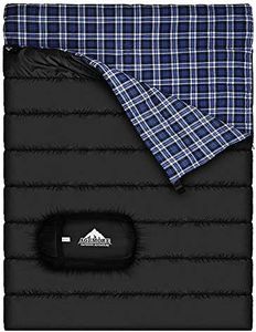 Saco de Dormir Doble de Franela de algodón, Apto para Camping, mochilero o Senderismo. Saco de Dormir Impermeable para 2 Personas, Apto para Adultos o Adolescentes, Camiones, Carpas