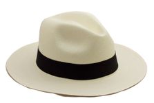 Tumi Panama Hat, White with Black Strip, Size 58