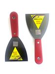 Jon Bhandari Tools 2pc Putty Knives 4" for Drywall, Putty, Decals, Wallpaper, Baking, Patching and Painting