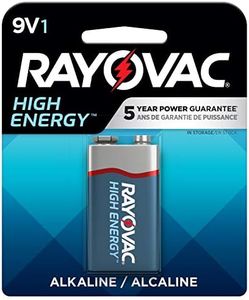 Rayovac High Energy 9V Batteries (1 Pack) Alkaline 9 Volt Batteries