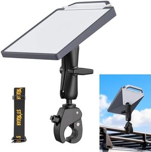Starlink Mini Clamp Mount with Protective Silicone Case, 2 in 1 Satellite Dish Mounting Kit & Cover with Adjustable Clamp Mount Handle Shoulder Strap & 1/4"-20 Nuts for RVs Car Boat/Road Trip-Grey