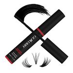 GEMERRY Cluster Lash Glue, DIY Lash Bond Individual Lash Glue Lash Cluster Bond Black Super Strong Hold 48-72h Long Lasting Overnight Beginner Friendly (Black, 5ml)