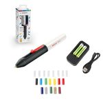 Bosch Home and Garden Cordless Hot Glue Pen Gluey (Marshmallow, with 20 glue sticks, pink, in carton packaging)