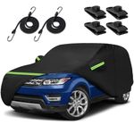 BETERNY Car Covers for 2013-2023 Land Rover Range Rover Sport, Waterproof All Weather Rain Sun UV Protection Heavy Duty Full Car Cover with Zipper Door & Windproof Straps for Range Rover Sport-Black