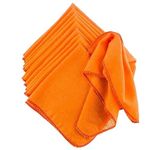 Ella Large Super Soft Flannel Duster Cloth Mop Pocha | 18x25-inch | Yellow Color |for Cleaning Home Kitchen Car Mirror |Pack of 12 |