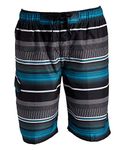 Kanu Surf Men's Legacy Swim Trunks (Regular & Extended Sizes), Sprint Black, Large