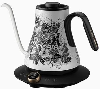 Cocinare FLOW M9 Gooseneck Electric Kettle with Precise ±1℉ Temperature Control for Pour-over Coffee and Tea, Stainless Steel Interior, Quick Heating Electric Kettle for Boiling Water (Blossom)