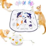 ORSDA Cat Toys for Indoor Cats, 5 in 1 Interactive Cat Toy, Rechargeable Automatic Enrichment Toys for Cats Home Alone for Bored Indoor Adult Cats Self Play Kitten Toys for Exercise, Touch Activated